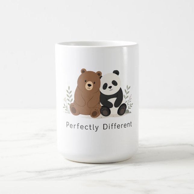 Mug Mignon Ours & Panda Neurodiversité Inclusion T-Shi (Centre)
