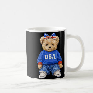 Mug Mignon ours patriotique États-Unis 4 juillet améri