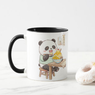 Mug Mignon panda mangeant de la glace râpée de mangue
