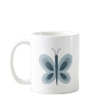 Mignon Papillon Vert Doux J'Aime Maman Café Person