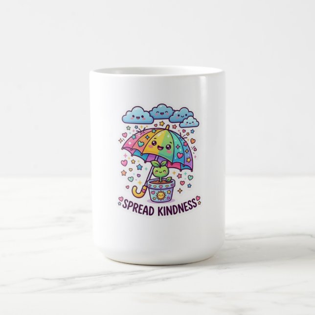 Mug Mignon parapluie Kawaii pour répandre la gentilles (Centre)