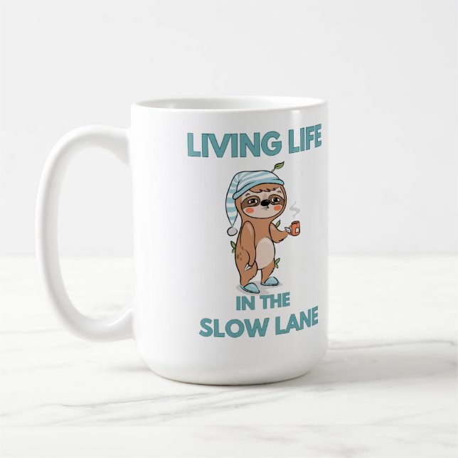 Mug mignon paresseux drôle (Gauche)