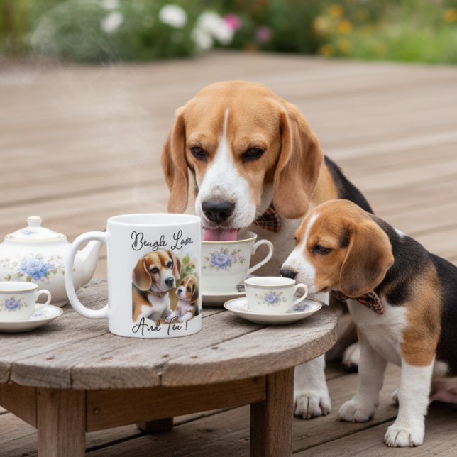 Mug Mignon Sandy Browns Thé et Amour de Beagle (Créateur téléchargé)