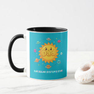 Mug Mignon Système Solaire Papa Étoile Espace Dessin A