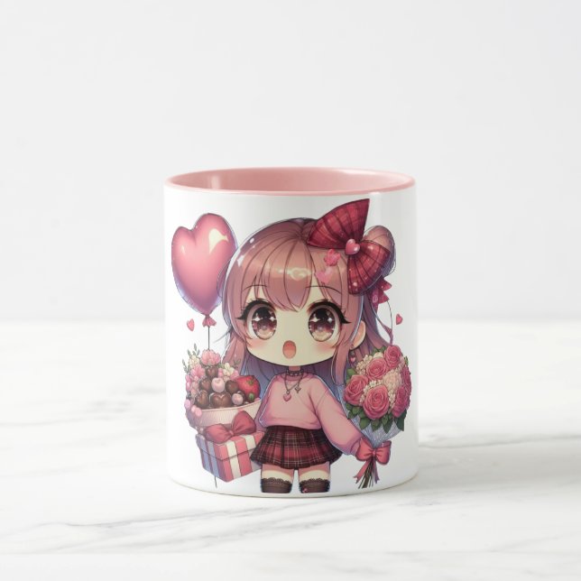Mug Mignon Valentine's day anime girl (Centre)