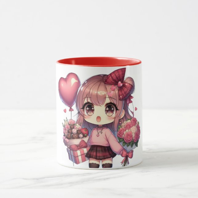 Mug Mignon Valentine's day anime girl (Centre)