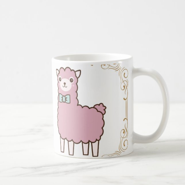Mug mignon violet lama bébé (Droite)
