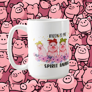 Mug mignonette amatrice de porc fille ajouter monogram