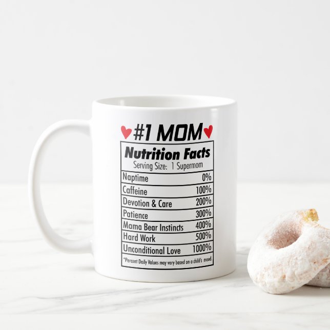 Mug Mignonne #1 Maman Mug, 11 oz (Avec donut)