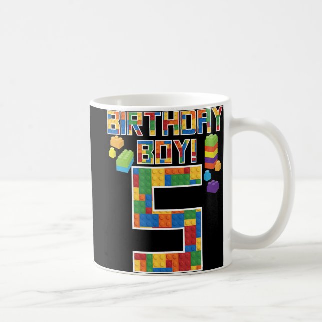 Mug Mignonne 5e cadeau d'anniversaire Bâtiment de 5 an (Droite)