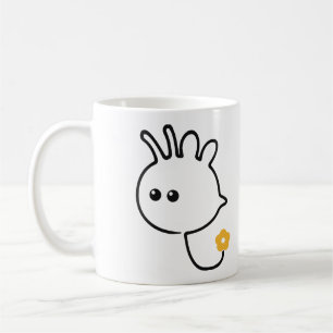 Mug Mignonne abeille à une ligne avec fleur jaune