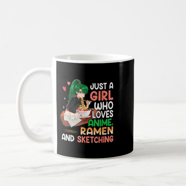 Mug Mignonne anime Juste Une Fille Qui Aime Anime Rame (Gauche)
