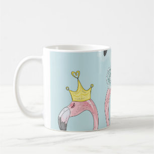 Mug Mignonne arrière - plan aux flamants roses. Arrièr