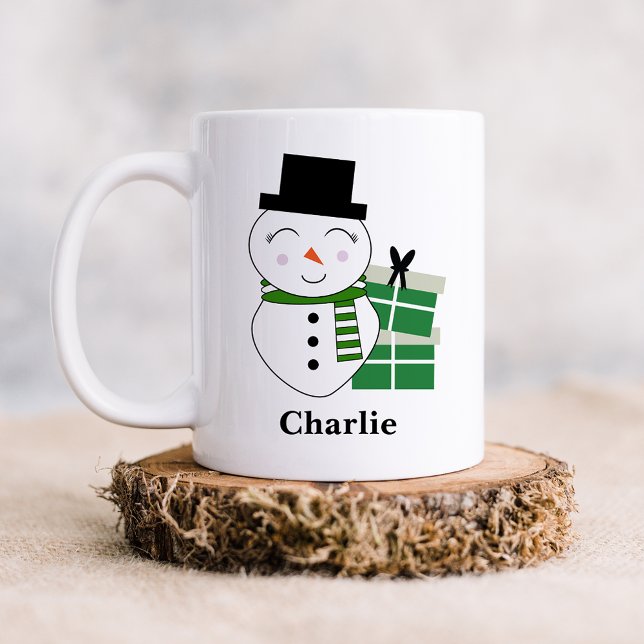 Mug Mignonne bonhomme de neige avec des cadeaux de Noë (Créateur téléchargé)