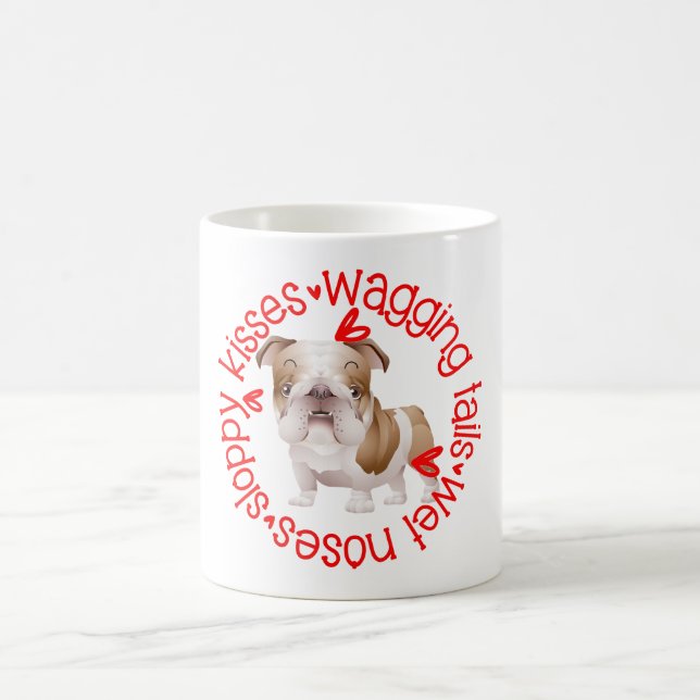 Mug Mignonne Bulldog, Baisers Sloppy (Centre)