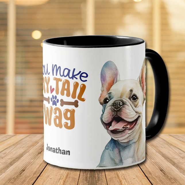 Mug Mignonne Chien à queue française, tu fais mon sac  (Créateur téléchargé)
