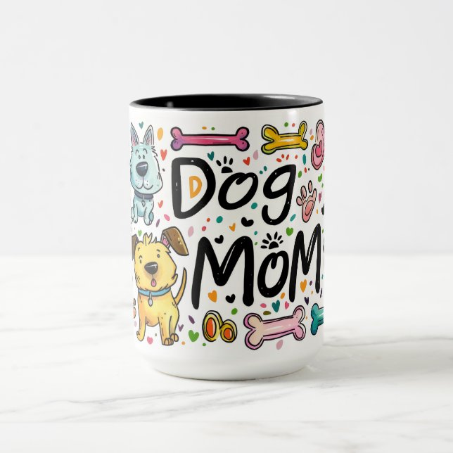 Mug Mignonne Chien Maman Envelopper (Centre)