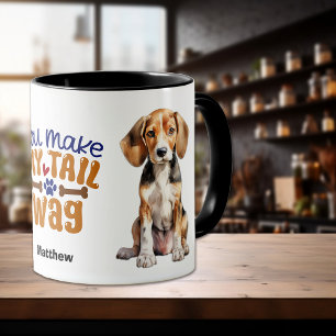 Mug Mignonne chiot Foxhound Vous Faites ma queue Wag