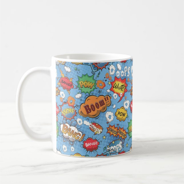 Mug Mignonne Coloré Discours de dessin bulles (Gauche)