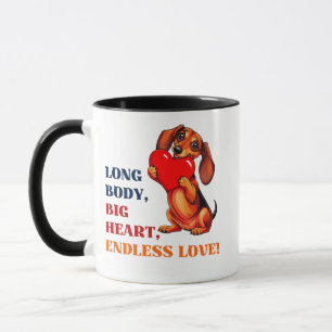 Mug Mignonne Dachshund Valentines Jour Coeur Adulte Ch