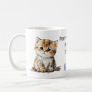 Mug Mignonne dame de chat sans ménopause après la méno