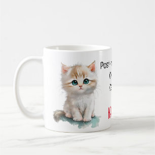 Mug Mignonne dame de chat sans ménopause après la méno