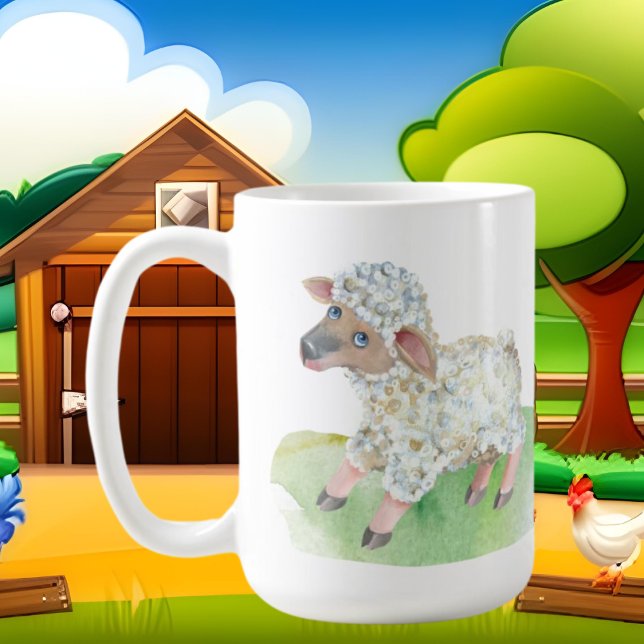 Mug mignonne dame de mouton (Créateur téléchargé)