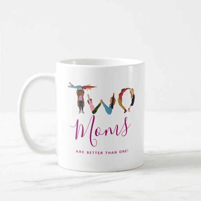 Mug Mignonne deux mères sont meilleures qu'une fête de (Gauche)