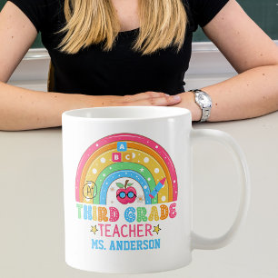Mug Mignonne Enseignant de 3e année Personnalisé Color