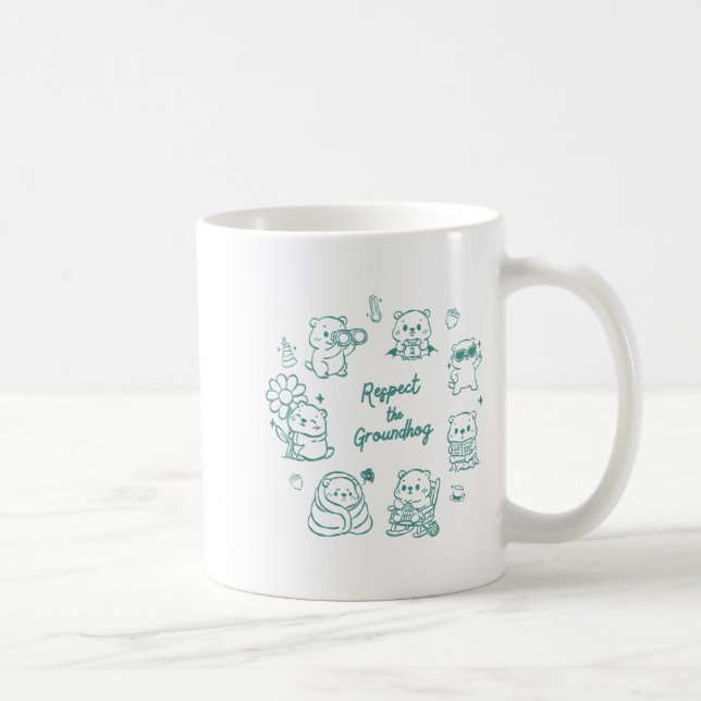 Mug Mignonne Équipe de la Journée de la Marmotte Drôle (Droite)