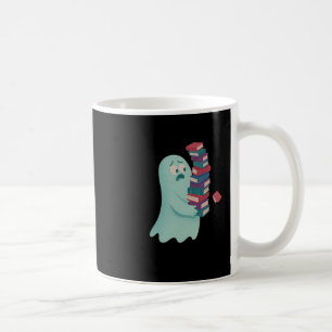 Mug Mignonne Fantôme Portant Trop De Livres Lover Hall