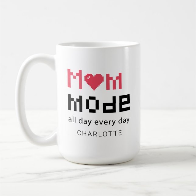 Mug Mignonne Fête des mères personnalisées Funny Maman (Gauche)