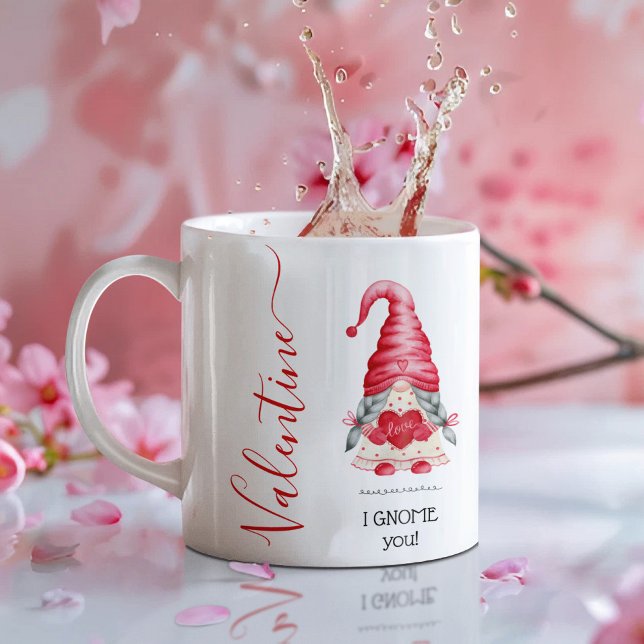 Mug Mignonne fille GNOME pour la Saint-Valentin (Créateur téléchargé)