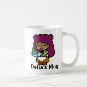 Mug Mignonne fille Waitress avec vin