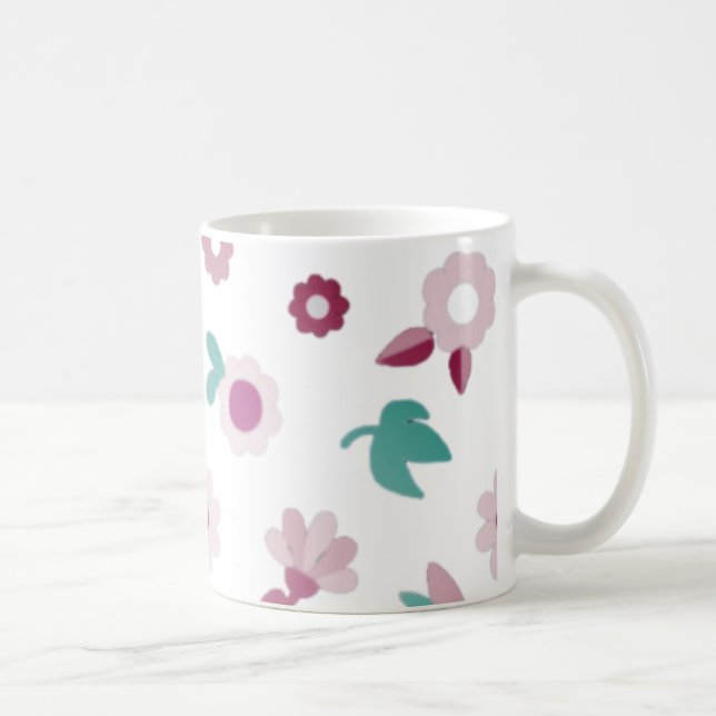 Mug mignonne, fleurs, nature (Droite)