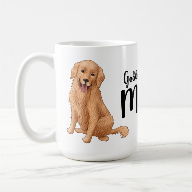 Mug Mignonne Golden Retriever Maman Dessin Cadeau Chie (Gauche)