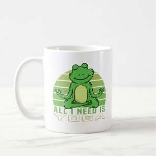 Mug Mignonne grenouille faisant du yoga.