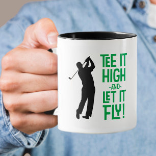 Mug Mignonne Homme Golf Tee Drôle Humour Sports Black