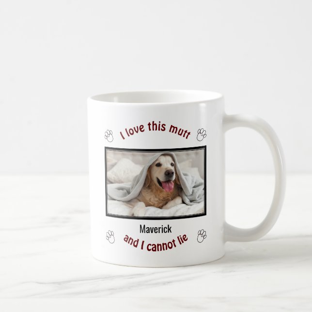 Mug Mignonne J'ADORE CE MUTT | Amoureux des chiens per (Droite)