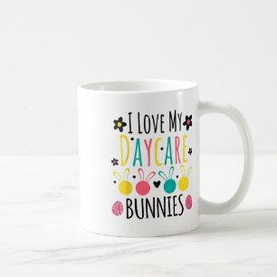 Mug Mignonne J'Aime Mes Garderies Bunnies Enseignant J