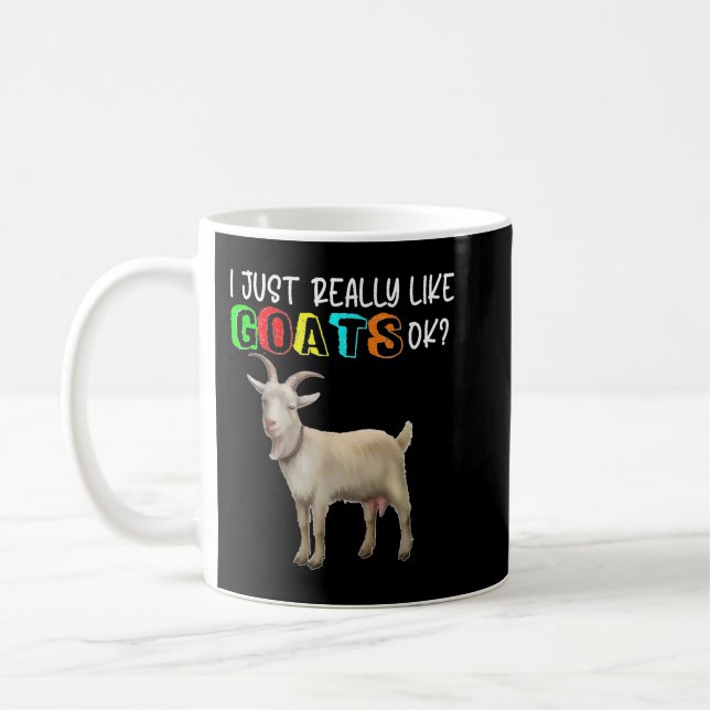 Mug Mignonne J'Aime Vraiment Les Chèvres Mignonne Chèv (Gauche)