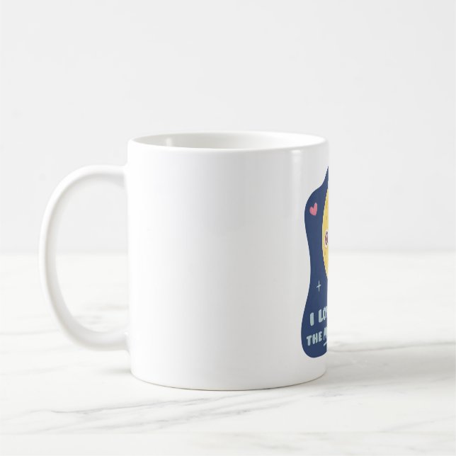 Mug Mignonne Je t'aime à la lune et de retour (Gauche)
