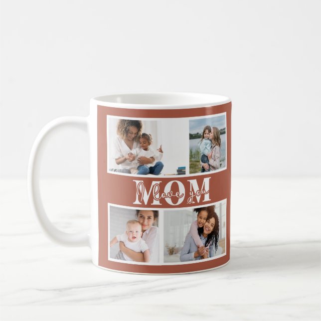 Mug Mignonne JE T'AIME MOM Fête des Mères Photo (Gauche)