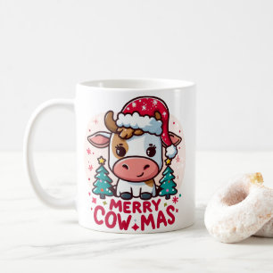 Mug Mignonne "Joyeux Noël" vache de Noël