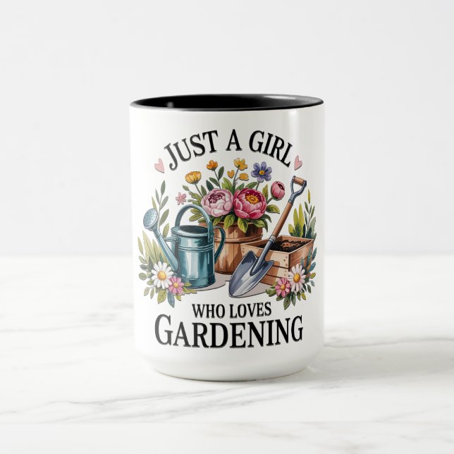 Mug Mignonne Juste Une Fille Qui Aime Le Jardinage (Centre)