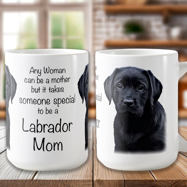 Mug Mignonne Labrador Chien Maman Black Lab Chiot (Créateur téléchargé)
