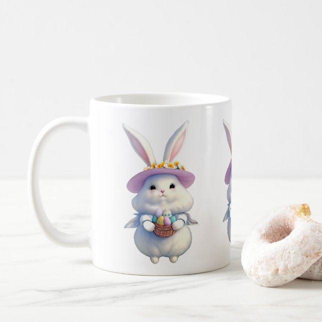 Mug Mignonne lapin de Pâques 01 (Avec donut)