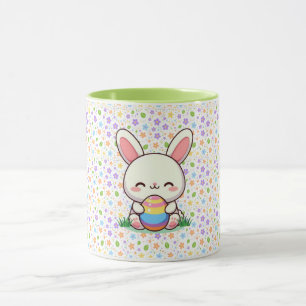 Mug Mignonne lapin de printemps/Pâques avec oeuf