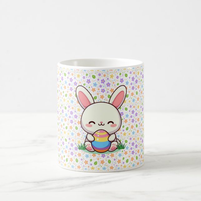 Mug Mignonne lapin de printemps/Pâques avec oeuf (Centre)