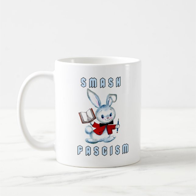 Mug Mignonne Lapin Rétro - Fascisme Smash (Gauche)